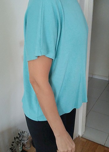  AMERICA TODAY Turkuaz Bluz l Modern Fit - Görsel 4