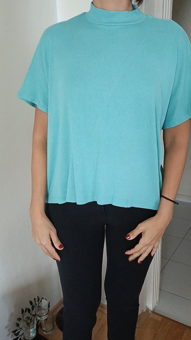  AMERICA TODAY Turkuaz Bluz l Modern Fit - Görsel 5
