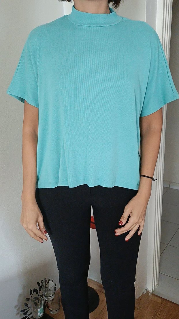  AMERICA TODAY Turkuaz Bluz l Modern Fit - Görsel 2