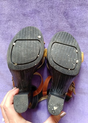 Parlak Bej Platform Topuklu Kadın Ayakkabı - Görsel 19