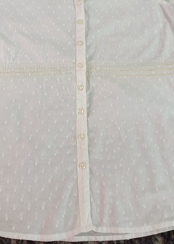  DeFacto Beyaz Pamuklu Kısa Kol Gömlek - Görsel 4