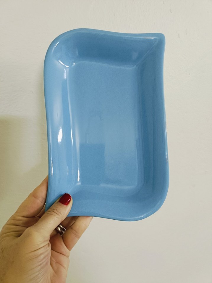 22x14 cm Mavi Servis Tabağı  - Görsel 3