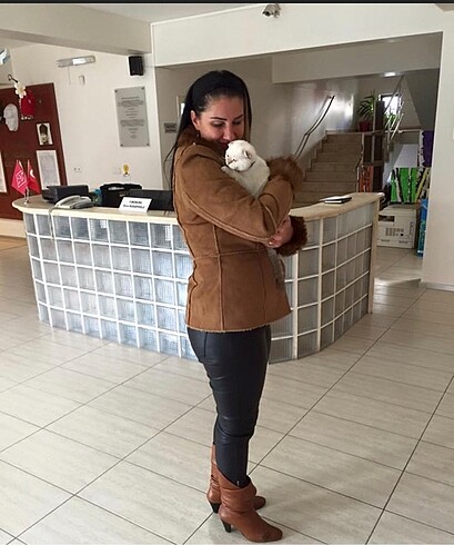 39 Beden Nursace Camel Hakiki Deri Çizme/Bot
