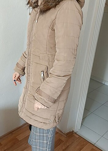 Stradivarius Peluşlu Kaban/Parka - Görsel 4