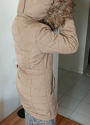 Stradivarius Peluşlu Kaban/Parka - Görsel 5