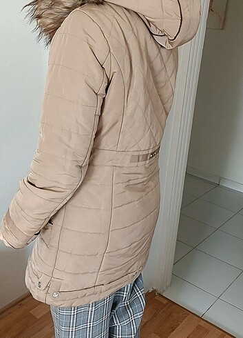 Stradivarius Peluşlu Kaban/Parka - Görsel 6