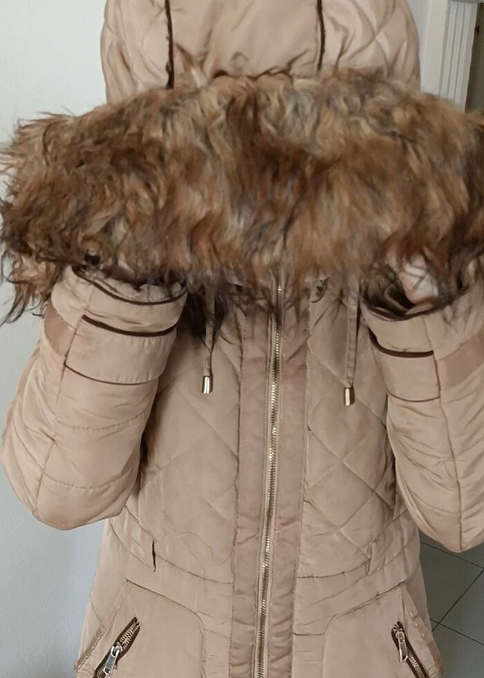 Stradivarius Peluşlu Kaban/Parka - Görsel 3