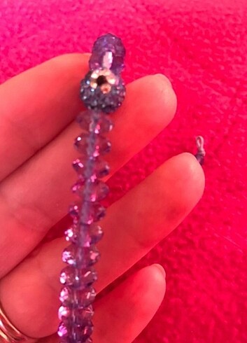 Mavi Şeffaf Boncuk Bileklik - Görsel 2