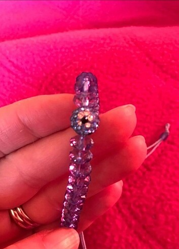 Mavi Şeffaf Boncuk Bileklik - Görsel 3