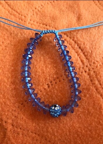 Mavi Şeffaf Boncuk Bileklik - Görsel 4