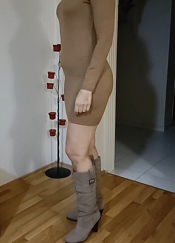 s Beden Mango Angora Kısa Elbise/Tunik