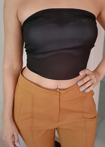 Diğer iğne Oyalı Siyah Fular/Crop