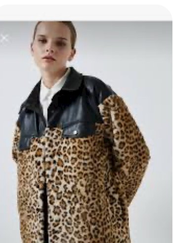 Touché Kahverengi Leopar Desenli Deri Midi Ceket - Görsel 2