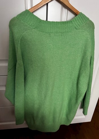 Mango Düğmeli Yeşil Kadın Midi Hırka - Görsel 5