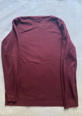 Bordo Erkek Pamuklu Bisiklet Yaka Kazak - Görsel 3