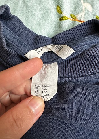 H&M lacivert gri Erkek Çocuk Sweatshirt - Görsel 3