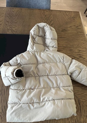 Erkek Çocuk taş rengi Kapüşonlu Mont mango - Görsel 2