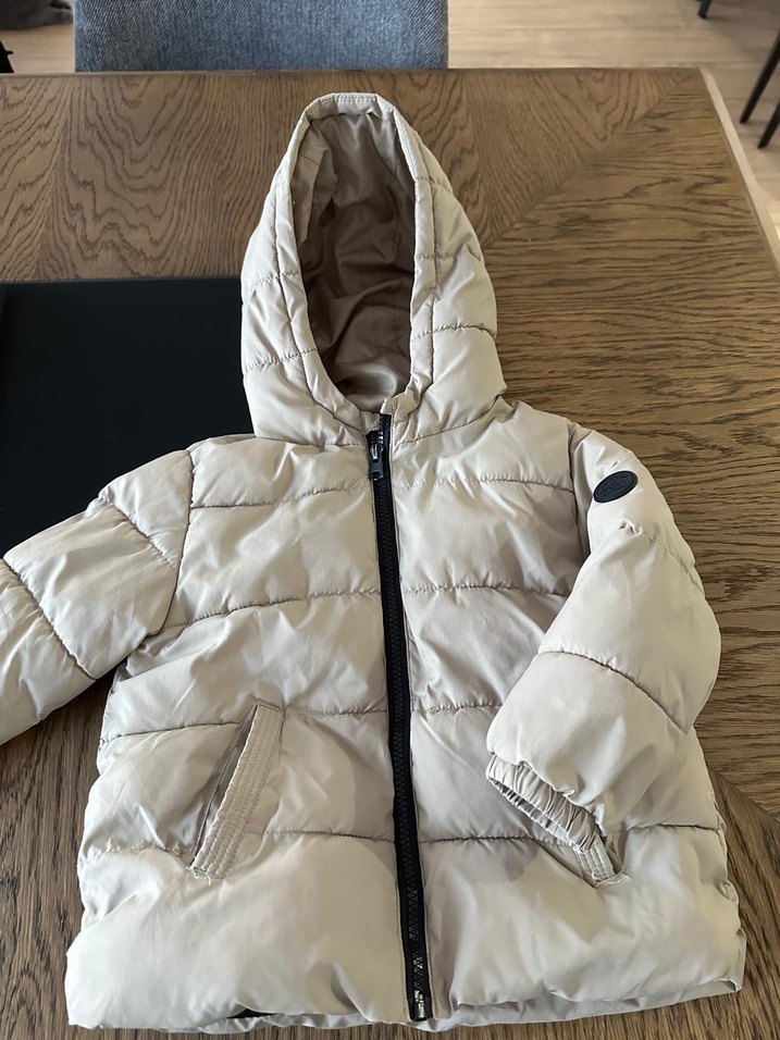 Erkek Çocuk taş rengi Kapüşonlu Mont mango - Görsel 4