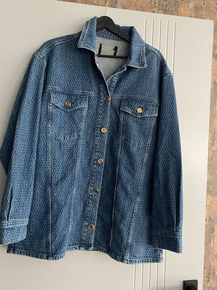 Düğmeli Mavi Kadın Denim Ceket - Görsel 2