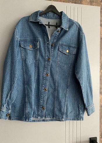 Düğmeli Mavi Denim Kadın Ceket - Görsel 2