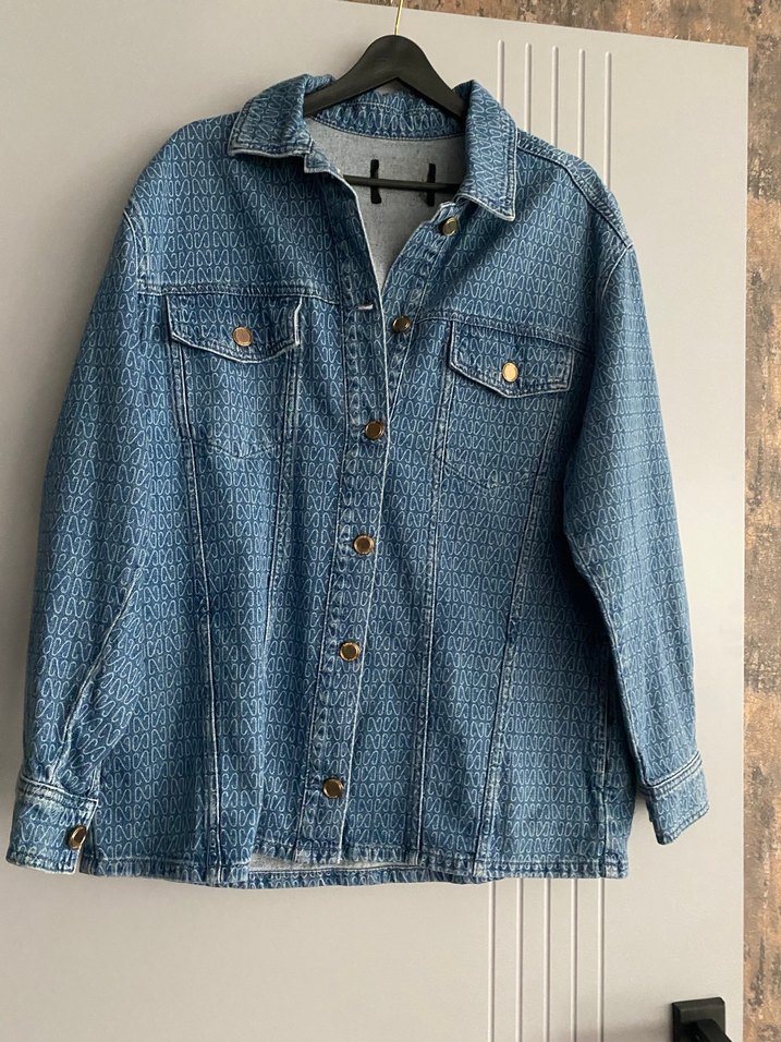 Düğmeli Mavi Denim Kadın Ceket - Görsel 2