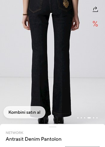 Network Antrasit Denim Pantolon