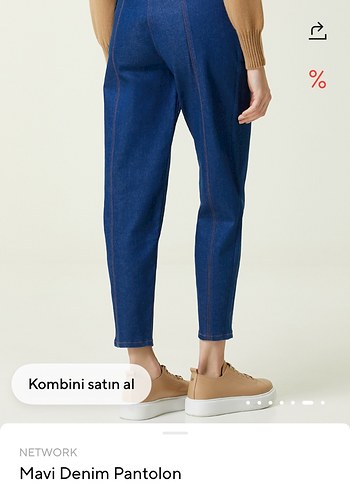 NET NETWORK Lacivert Midi Denim Pantolon
