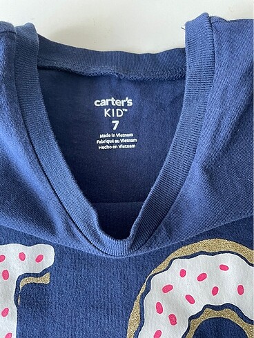 7 Yaş Beden lacivert Renk Carters bluz tişört