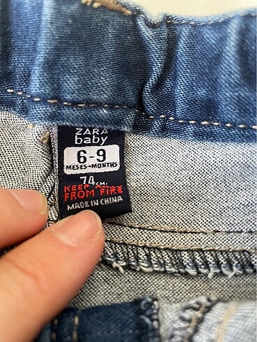 6-9 Ay Beden Zara baby kot pantolon
