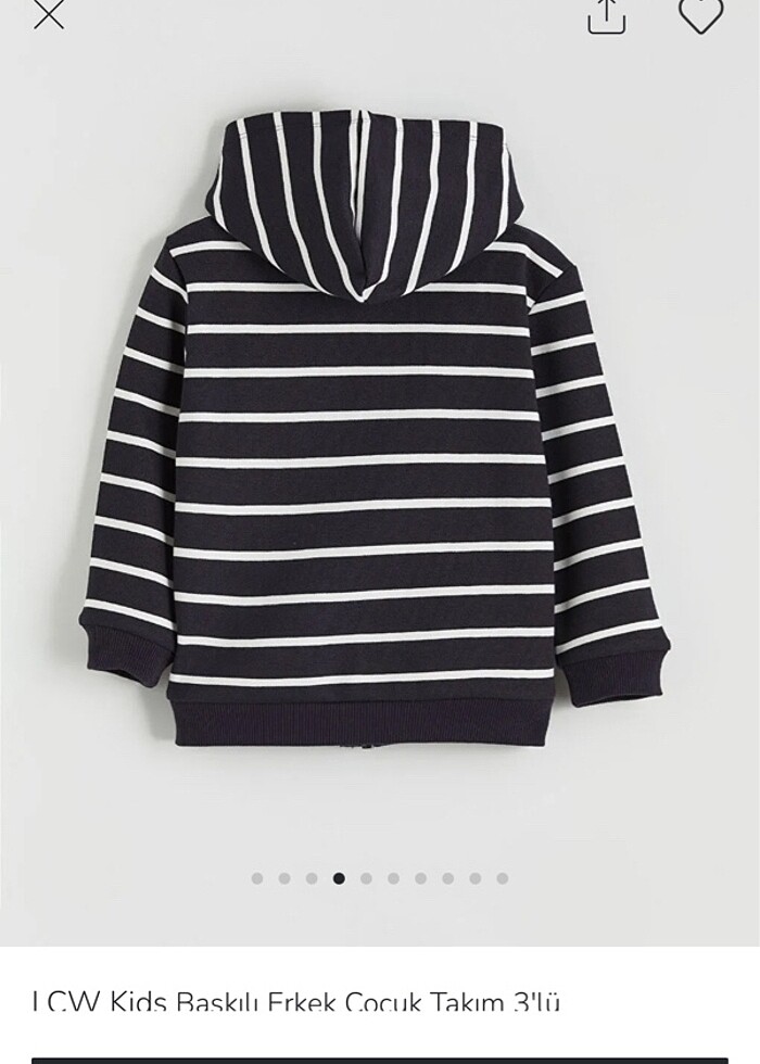 Sweatshirt kapşonlu hırka sweat - Görsel 3