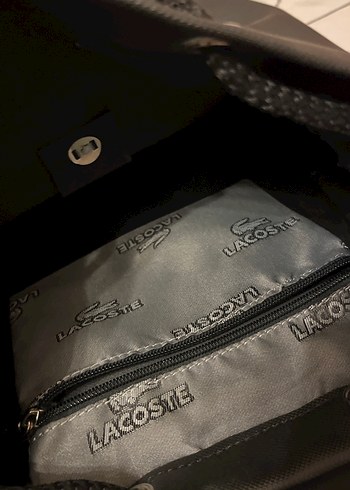 Lacoste Siyah Deri Kadın Sırt Çantası - Görsel 4