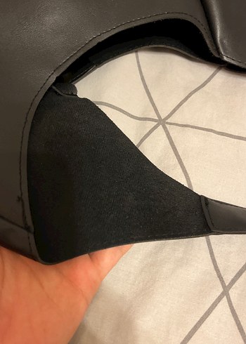 Siyah Deri Kadın Omuz Çantası - Görsel 4