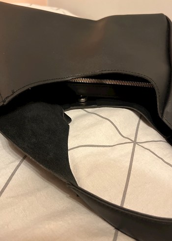 Siyah Deri Kadın Omuz Çantası - Görsel 3