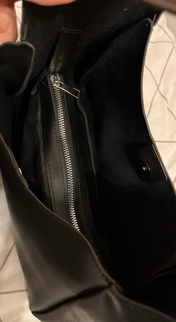 Siyah Deri Kadın Omuz Çantası - Görsel 2