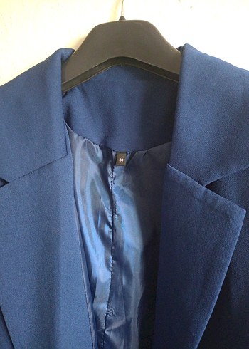 Düğmeli Lacivert Kadın Blazer Ceket - Görsel 6