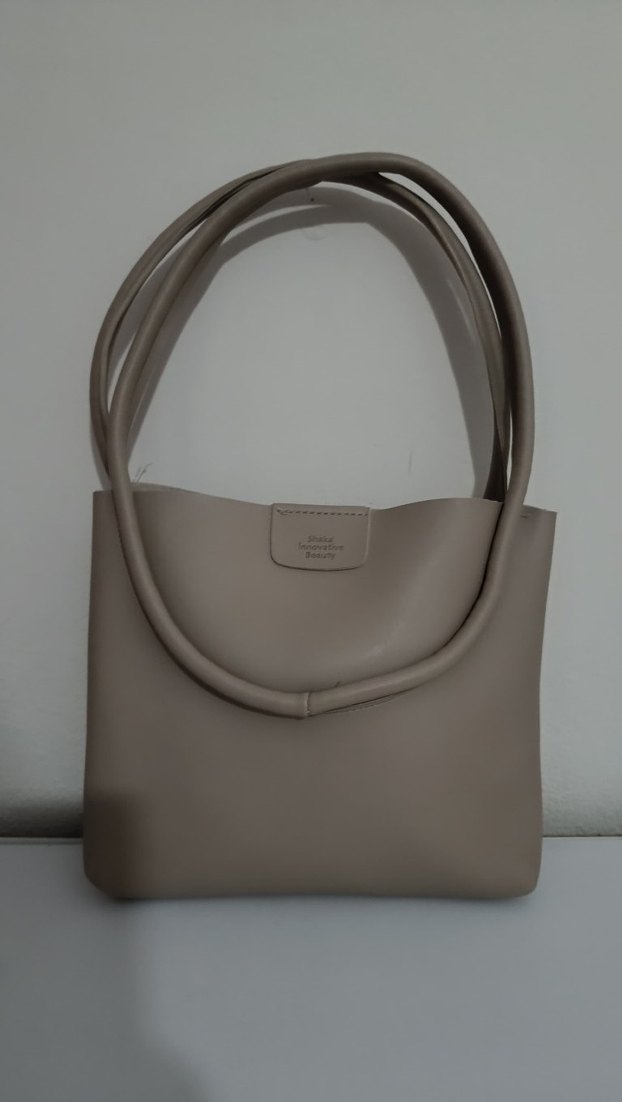 Bej Deri Kadın kol Çantası - Görsel 2