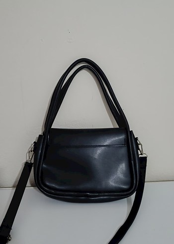 Siyah Deri Minimalist Kadın Çanta - Görsel 2