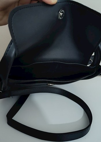 Siyah Deri Minimalist Kadın Çanta - Görsel 3