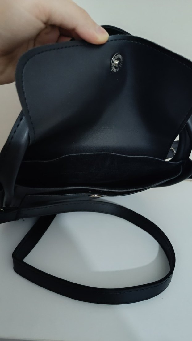 Siyah Deri Minimalist Kadın Çanta - Görsel 3