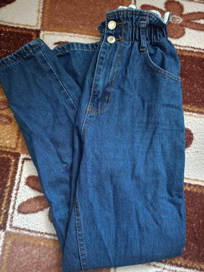 Kadın momjean Kot Pantolon - Görsel 3