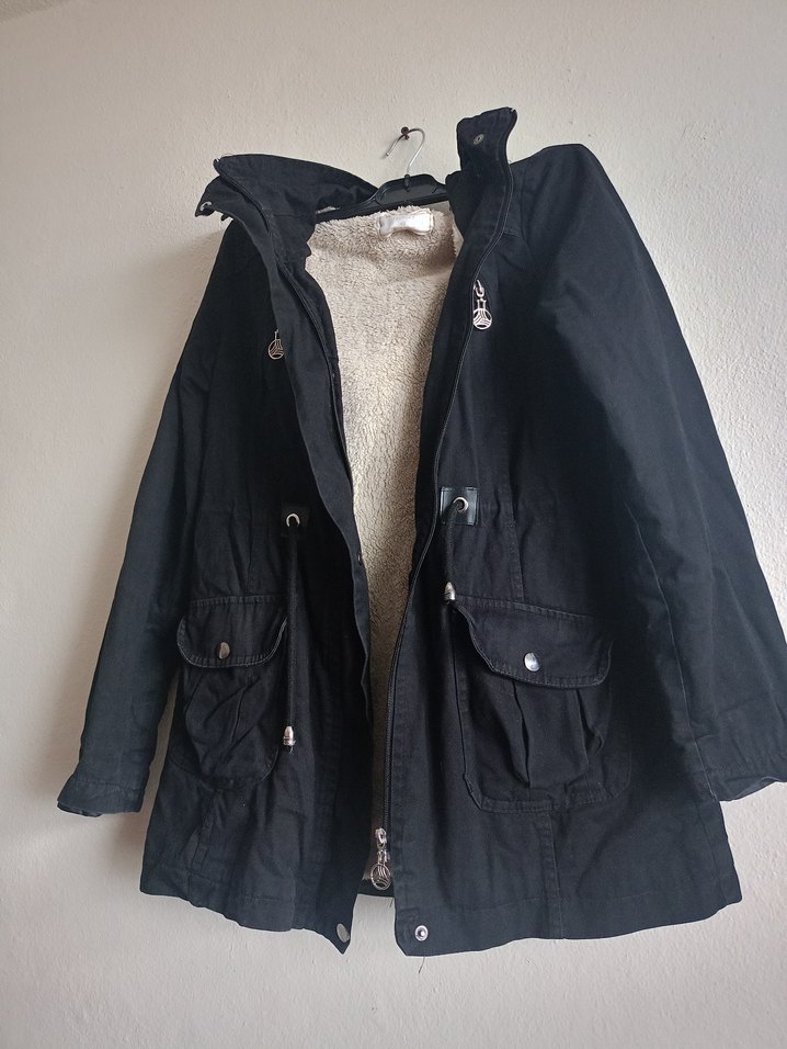 Düğmeli Siyah Midi Mont - Görsel 2