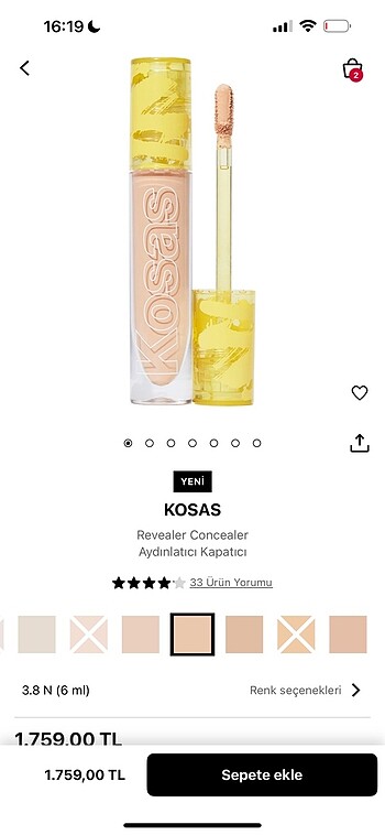 Beden Renk Kosas kapatıcı 3.8 N