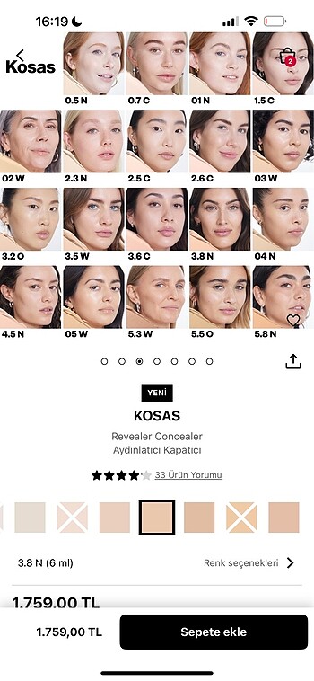 Beden Kosas kapatıcı 3.8 N
