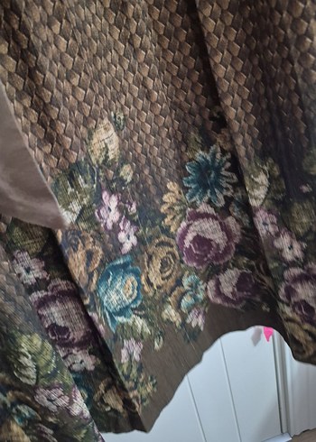 Kadın Vintage Bohem Pileli Uzun Etek - Görsel 2