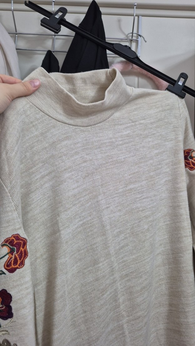 Nakışlı Uzun Kollu Bohem elbise - Görsel 3