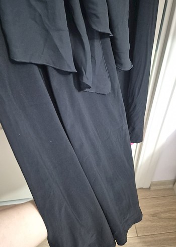 Siyah Gotik Uzun Drapeli Abiye tunik - Görsel 3