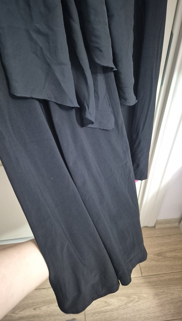 Siyah Gotik Uzun Drapeli Abiye tunik - Görsel 3