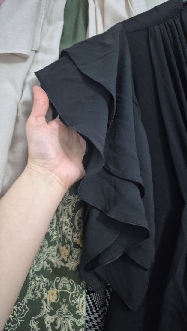 Siyah Gotik Uzun Drapeli Abiye tunik - Görsel 4