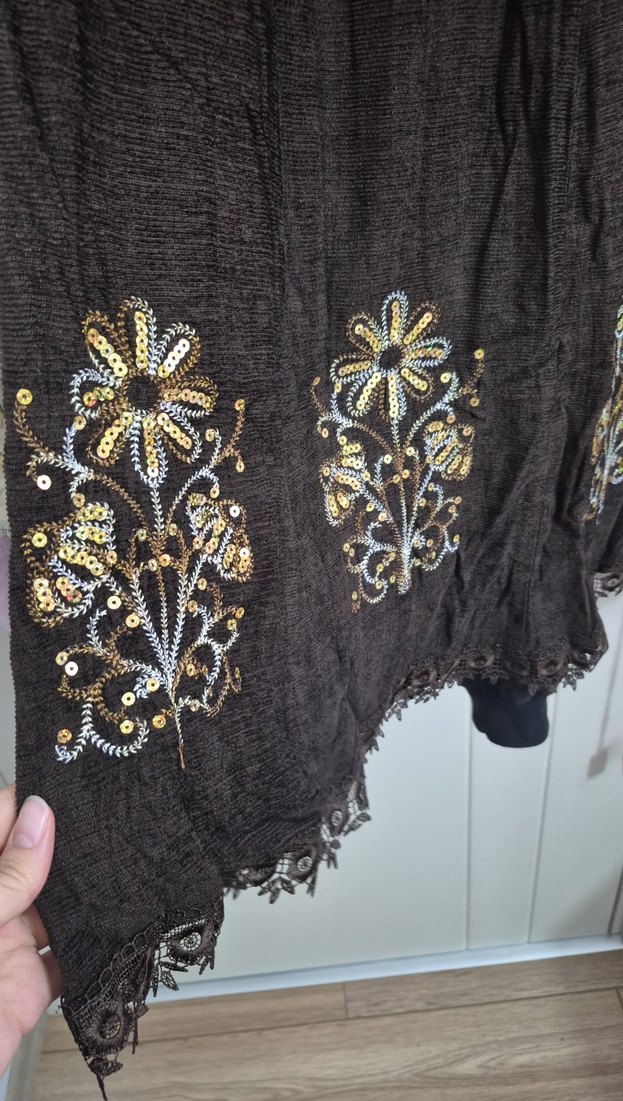 Nakışlı Bohem Uzun Etek - Görsel 2