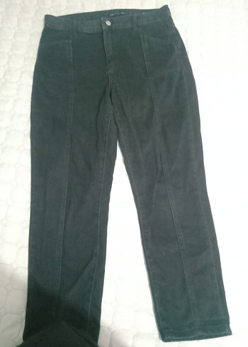 Kadın Siyah Midi Denim Pantolon - Görsel 2